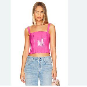 h:ours Ember Hot Pink Corset Top Size S from Revolve Y2K 90s